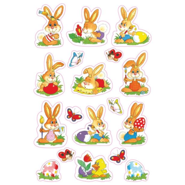 NALEPKE ZA PIRHE HEITMANN ZAJČKI RAZLIČNI MOTIVI