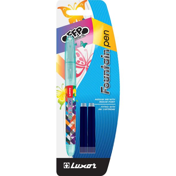 NALIVNO PERO, ČRNILO LUXOR NALIVNO PERO BL.1+2 1512 T/1 BC