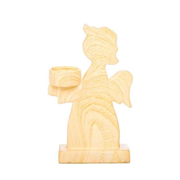 NAMIZNA DEKORACIJA GLOSSTYLE ANGEL 23 CM ZA SVEČKO V IMITACIJI LESA