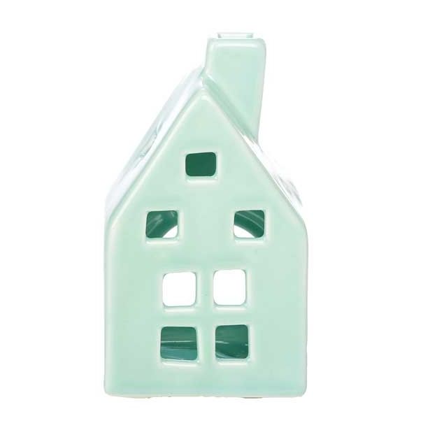 NAMIZNA DEKORACIJA GLOSSTYLE HIŠICA 11 CM ZELENA ZA ZA ČAJNO SVEČKO