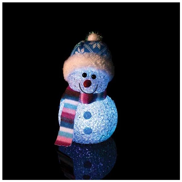 NAMIZNA DEKORACIJA GLOSSTYLE SNEŽAK EVE Z LED LUČKO SORTIRANO