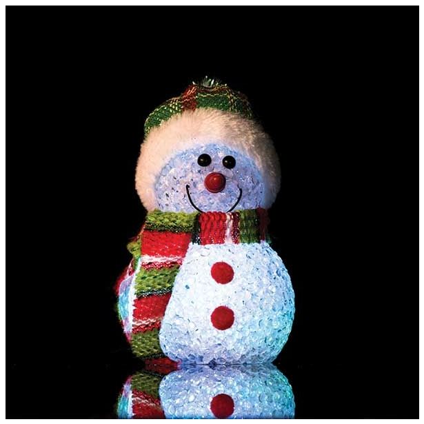 NAMIZNA DEKORACIJA GLOSSTYLE SNEŽAK EVE Z LED LUČKO SORTIRANO