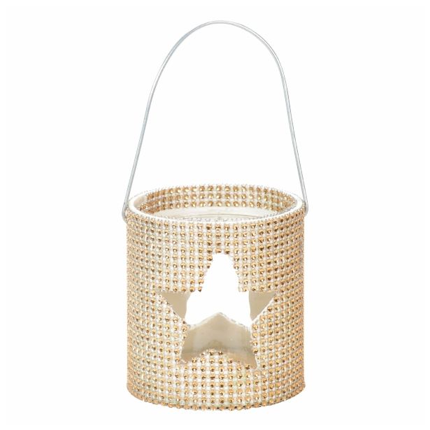 NAMIZNA DEKORACIJA GLOSSTYLE SVEČNIK 11.5X12 CM ZLATE ALI SREBRNE BARVE