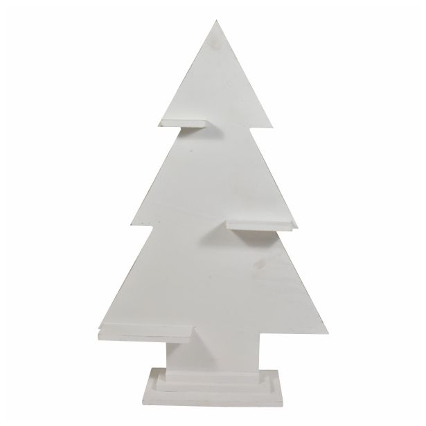 NAMIZNA DEKORACIJA R+W LESENA BELA JELKA 40X62CM