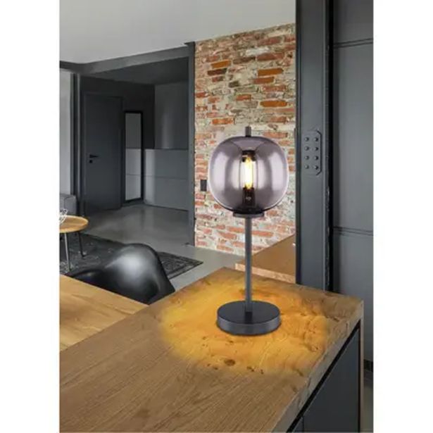 NAMIZNA SVETILKA BLACKY 1XE14 ČRNA / DIMLJENO STEKLO