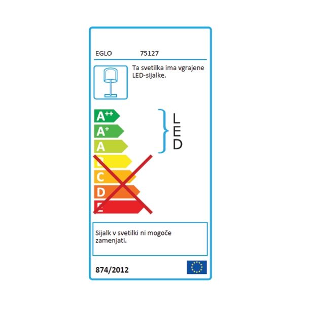 NAMIZNA SVETILKA EGLO BADINA 1X1.8W LED BELA