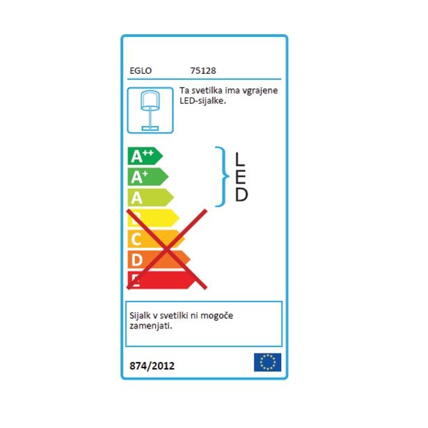 NAMIZNA SVETILKA EGLO BADINA 1X1.8W LED ČRNA