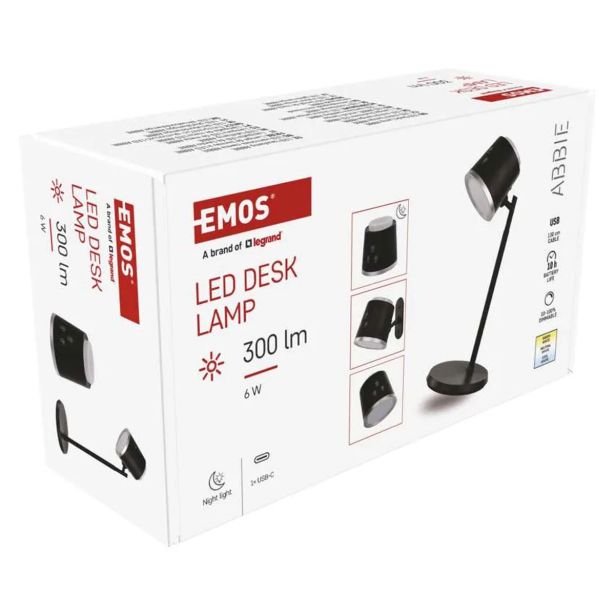 NAMIZNA SVETILKA EMOS ABBIE ČRNA