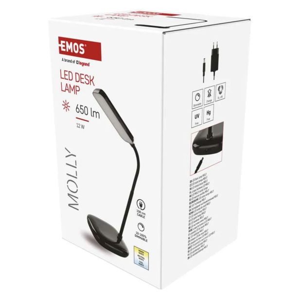 NAMIZNA SVETILKA EMOS MOLLY ČRNA