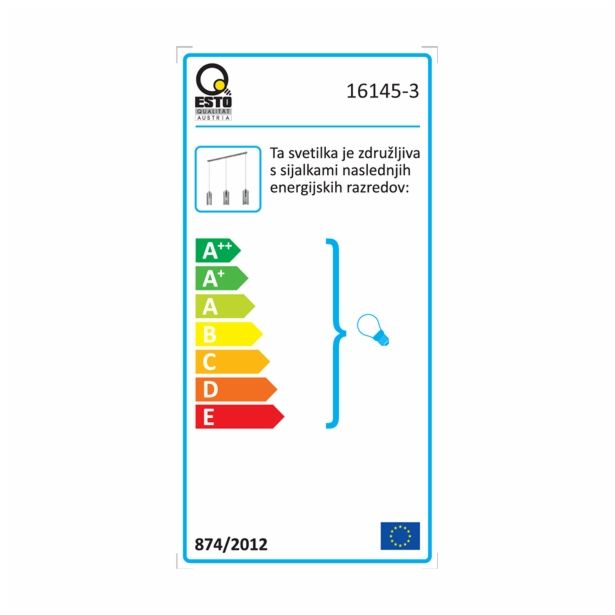 NAMIZNA SVETILKA ESTO STELLAR 3X60W E27