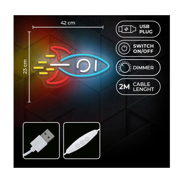 NAMIZNA SVETILKA FOREVER ROCKET NEON