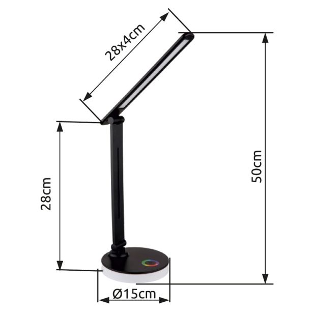 NAMIZNA SVETILKA GLOBO GERALDO RGB CCT ČRNA