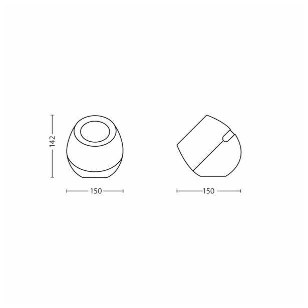NAMIZNA SVETILKA PHILIPS LIC MINI 1X5W LED RGB 70019/30/PH ČRNA
