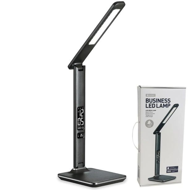 NAMIZNA SVETILKA PLATINET PDLU13 USNJENA, LCD,USB ČRNA