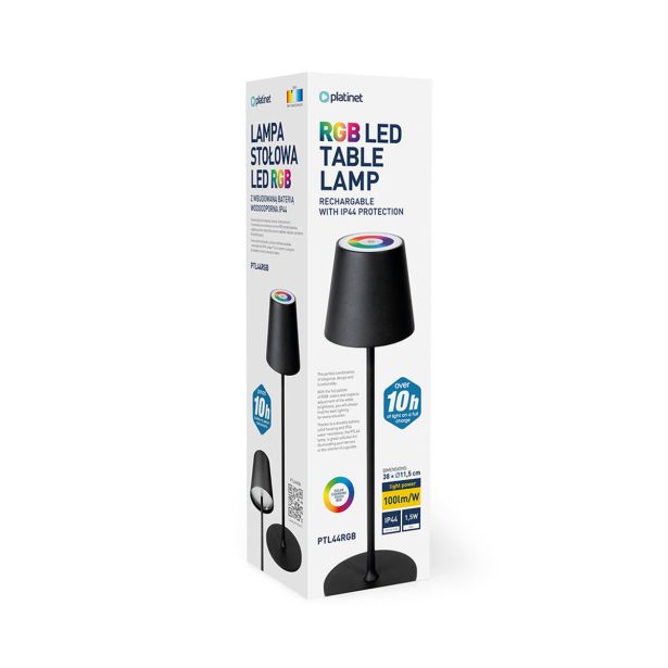 NAMIZNA SVETILKA PLATINET PTL44RGB BREZŽIČNA LED