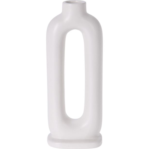 NAMIZNI OKRASEK EH DRŽALO ZA SVEČO KAMNITO OVALNO, BELO 21 CM