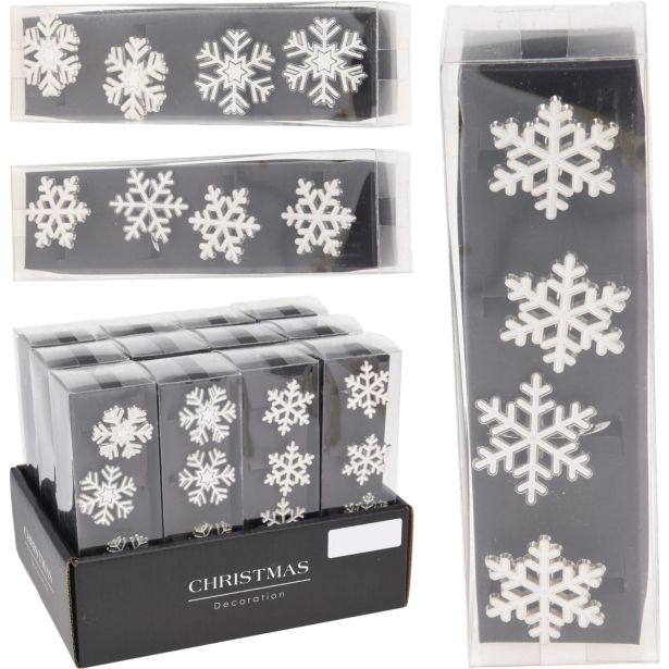 NAMIZNI OKRASEK EH OBROČKI ZA SERVIETE KOV. , SNEŽINKE 4/1 5 CM