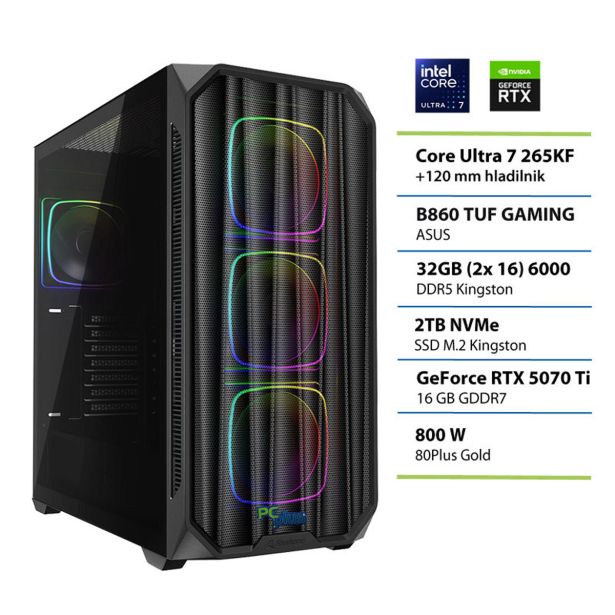 NAMIZNI RAČUNALNIK PC PLUS 265KF 32GB 2TB RTX5070TI DREAM MACHINE U7