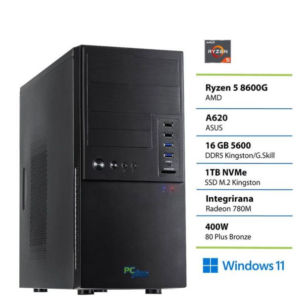 NAMIZNI RAČUNALNIK PC PLUS MAGIC R5-8600G 16GB 1TB W11 PRO