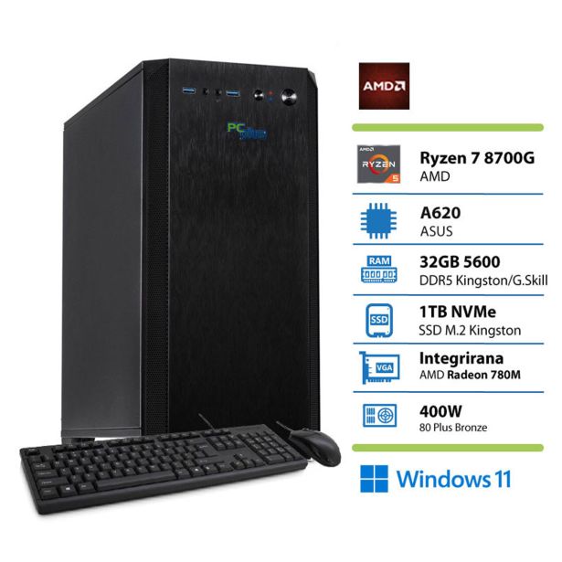 NAMIZNI RAČUNALNIK PC PLUS MAGIC R7 8700G 32GB 1TB W11 KBD + MOU
