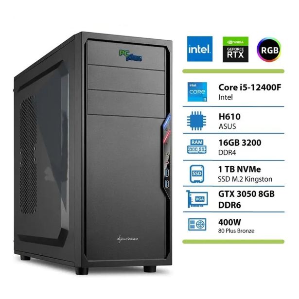 NAMIZNI RAČUNALNIK PC PLUS STORM I5-12400F 16GB 1TB RTX3050