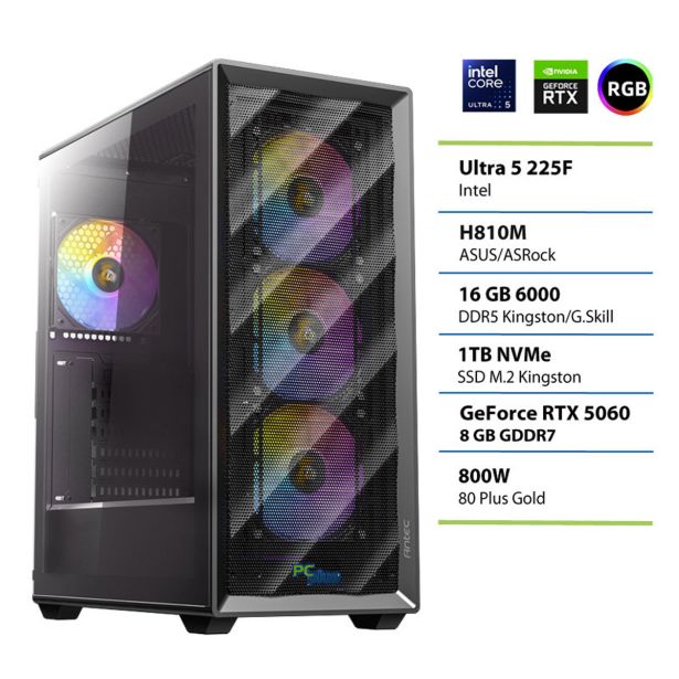 NAMIZNI RAČUNALNIK PC PLUS STORM U5 225F 16GB 1TB RTX5060
