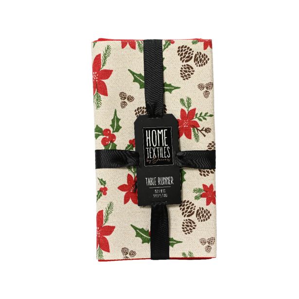 NAMIZNI TEKAČ DECORIS 30X150 CM, BOMBAŽ, BOŽIČNE ZVEZDE