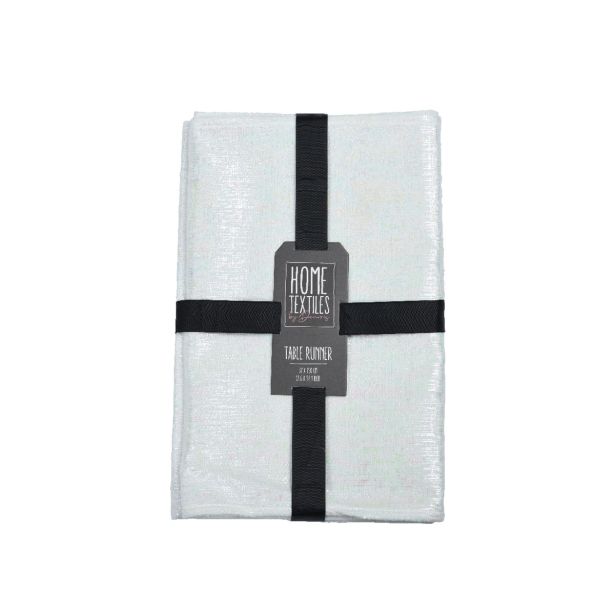 NAMIZNI TEKAČ DECORIS 32X150 CM, POLIESTER, SREBRN