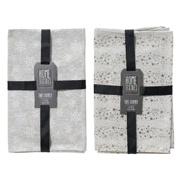 NAMIZNI TEKAČ DECORIS SREBRN 32X150 CM. SORT