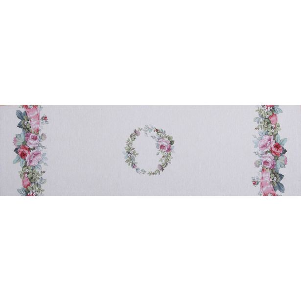 NAMIZNI TEKAČ URH MIRO 40X140CM, VEZEN VRTNICA