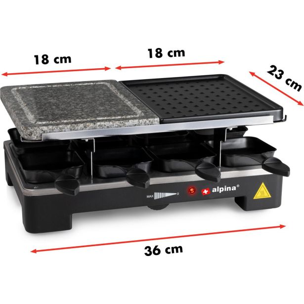 NAMIZNI ŽAR ALPINA GRILL RACLETTE ELEKTRIČNI 1200W