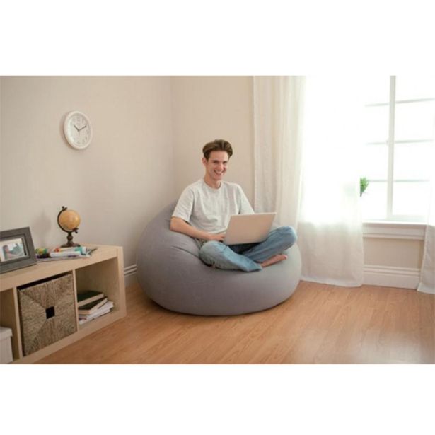 NAPIHLJIVA BLAZINA INTEX SEDEŽNA VREČA BEANLESS SIVA