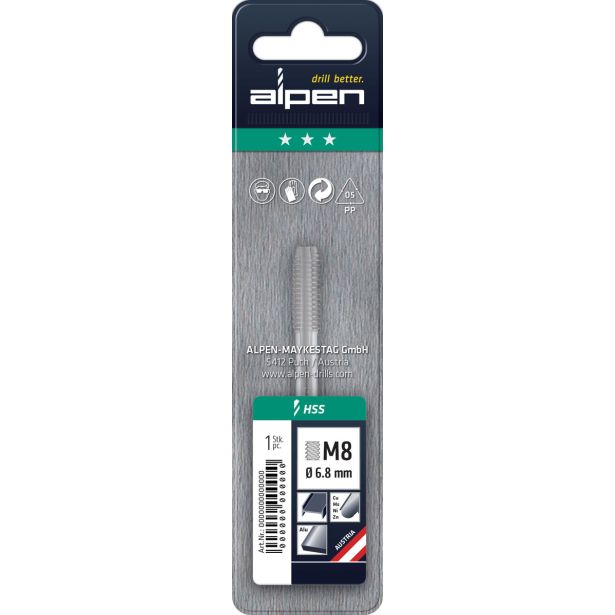 NAVOJNI SVEDER HSS DIN352 ALPEN M10 PLW