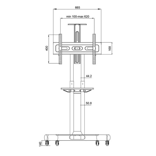 MOBILNO STOJALO ZA ZASLON NEOMOUNTS MOBILNO STOJALO ZA ZASLONE 32-75" 50 KG, NM-M1700BLACK