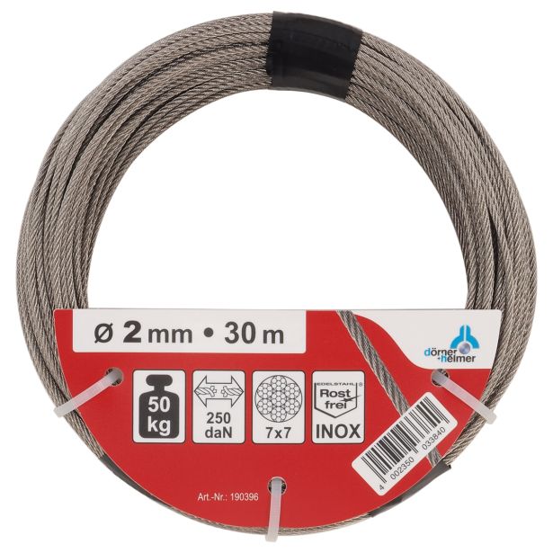 VEČNAMENSKA VRV DÖRNER + HELMER NERJAVNA 2 MM 30 M A2