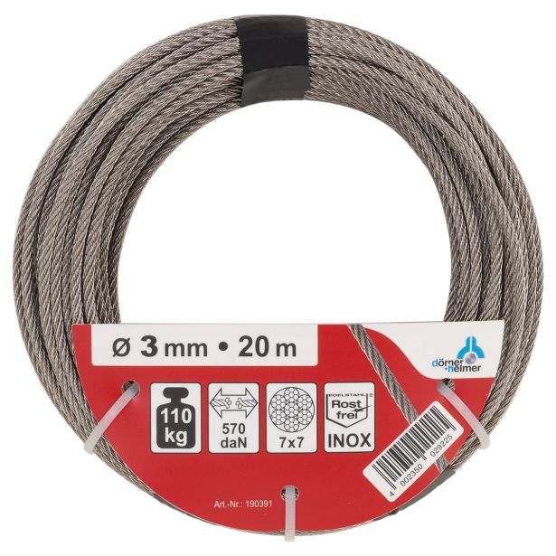 VEČNAMENSKA VRV DÖRNER + HELMER NERJAVNA 3 MM 20 M A2