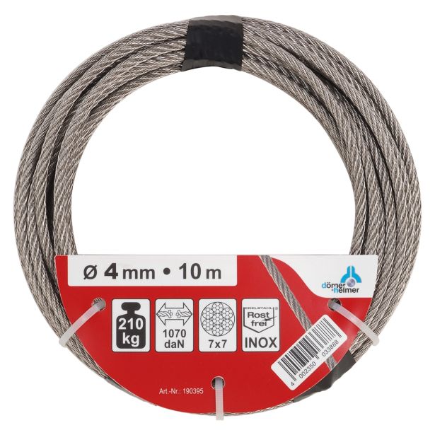 VEČNAMENSKA VRV DÖRNER + HELMER NERJAVNA 4 MM 10 M A2