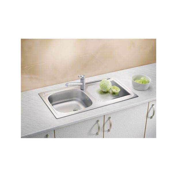 NERJAVNO POMIVALNO KORITO ALVEUS BASIC 60, LEINEN 860X435 MM