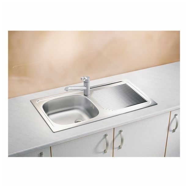 NERJAVNO POMIVALNO KORITO ALVEUS BASIC 60, SATIN 860X435 MM