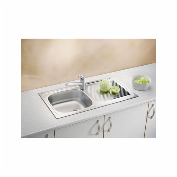 NERJAVNO POMIVALNO KORITO ALVEUS BASIC 60, SATIN 860X435 MM