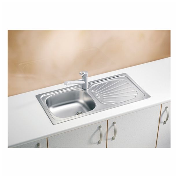 NERJAVNO POMIVALNO KORITO ALVEUS BASIC 80, SATIN 860X435 MM