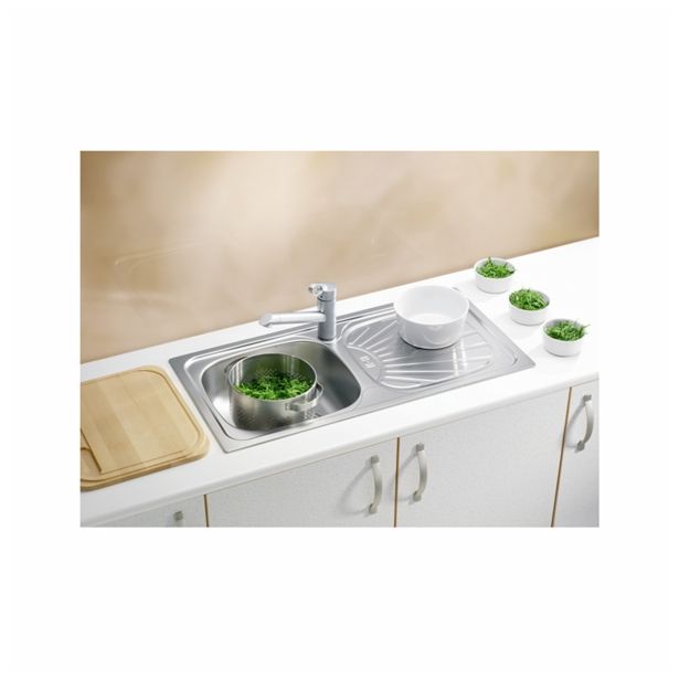 NERJAVNO POMIVALNO KORITO ALVEUS BASIC 80, SATIN 860X435 MM