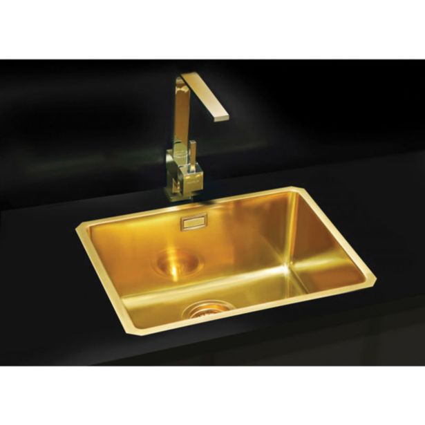 NERJAVNO POMIVALNO KORITO ALVEUS MONARCH KOMBINO 50, GOLD 542X442 MM VSADNI