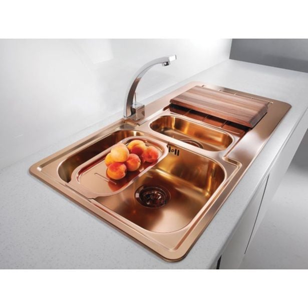 NERJAVNO POMIVALNO KORITO ALVEUS MONARCH LINE 10, COPPER 980X500 MM