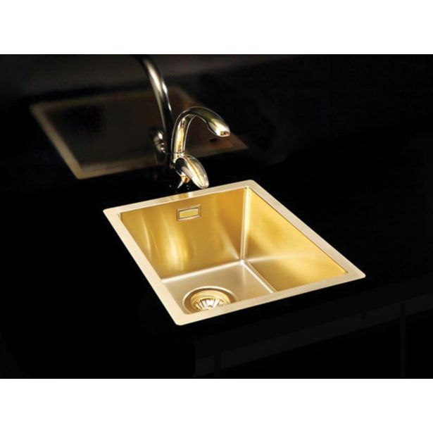 NERJAVNO POMIVALNO KORITO ALVEUS MONARCH QUADRIX 20, GOLD 390X450 MM