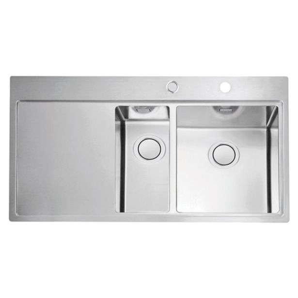 NERJAVNO POMIVALNO KORITO ALVEUS PURE UP 60, SATIN 980X525 MM DESNI