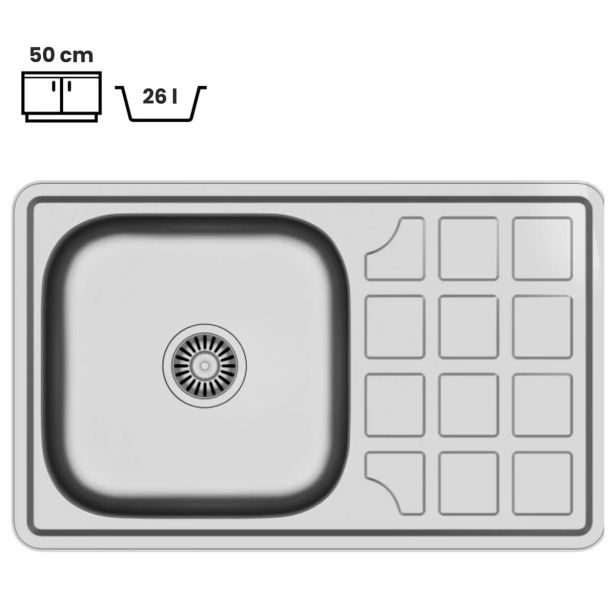 NERJAVNO POMIVALNO KORITO QUADRON LOUIS 111 INOX