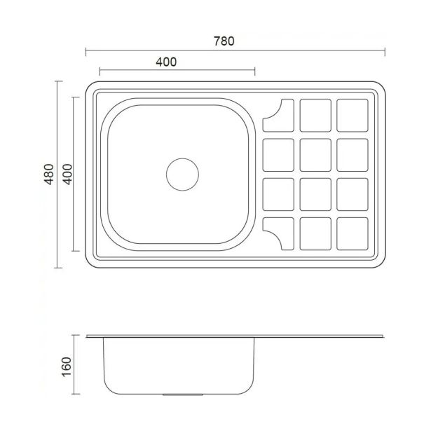 NERJAVNO POMIVALNO KORITO QUADRON LOUIS 111 INOX