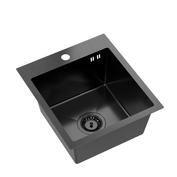 NERJAVNO POMIVALNO KORITO QUADRON LUKE 90 ČRN METAL