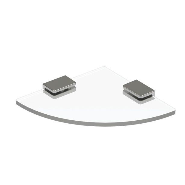 KOPALNIŠKA GALANTERIJA KOIN NEX KOTNA STEKLENA POLICA Z NOSILCEMA